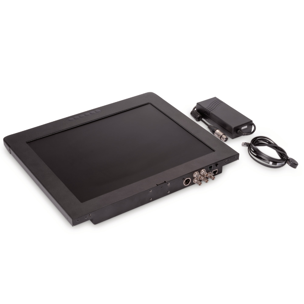 Autoscript EVO-IP19 prompter monitor only with PSU and Tally Sensor back view